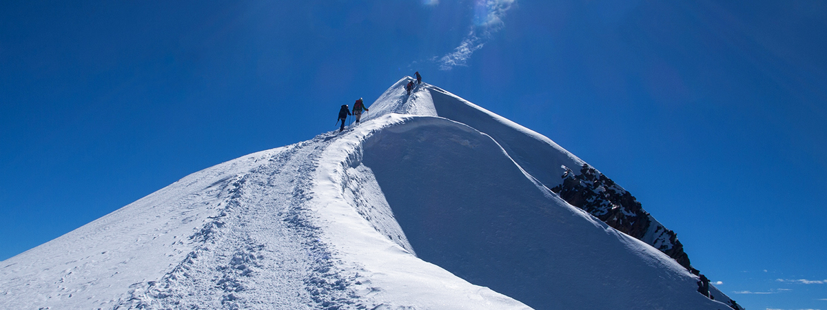 Der Gipfel des Mont Blanc