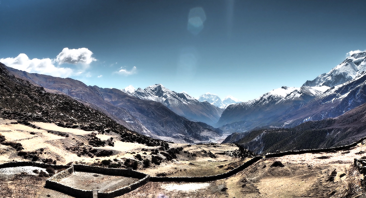 Paysage altitude tour des Annapurnas