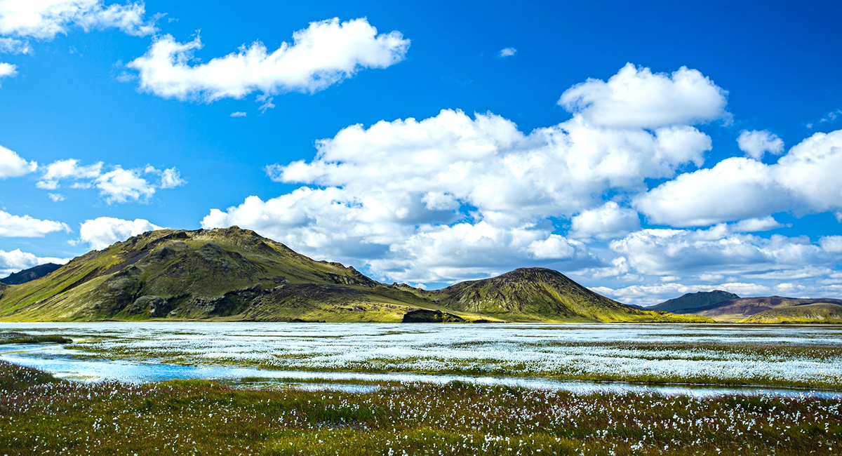 trek de Laugavegur plaine