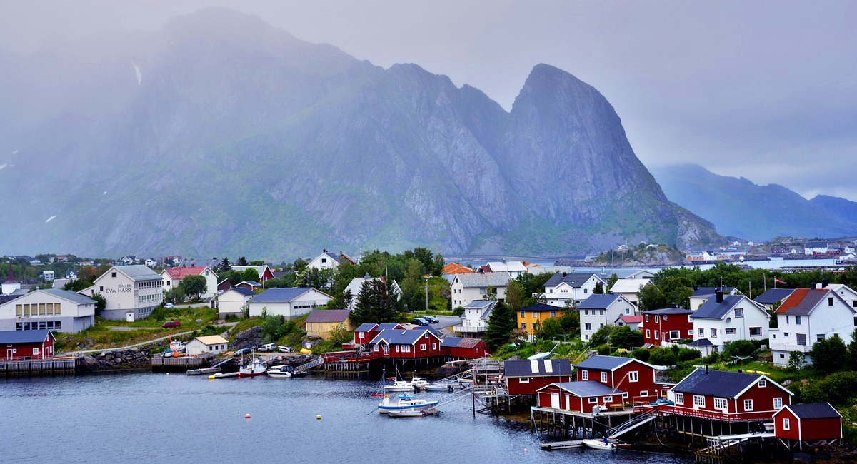 Village au coeur des îles Lofoten